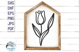 Tulip Flower SVG Wispy Willow Designs Company