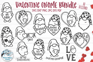 Valentine Gnome Bundle | Love Gnome SVG Wispy Willow Designs Company