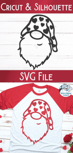 Valentine Gnome SVG Wispy Willow Designs Company