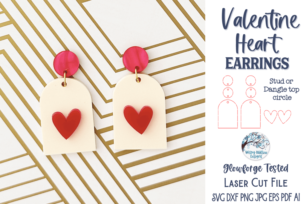 Valentine 2025 heart earrings