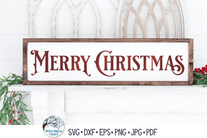 Vintage Merry Christmas SVG Wispy Willow Designs Company