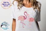 Watercolor Floral Flamingos Sublimation PNG Wispy Willow Designs Company