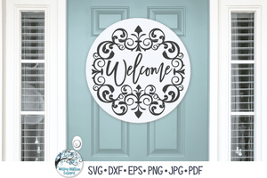 Welcome Sign SVG Wispy Willow Designs Company
