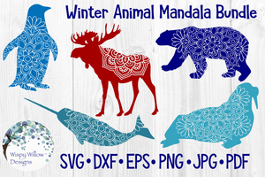 Winter Animal SVG Bundle Wispy Willow Designs Company
