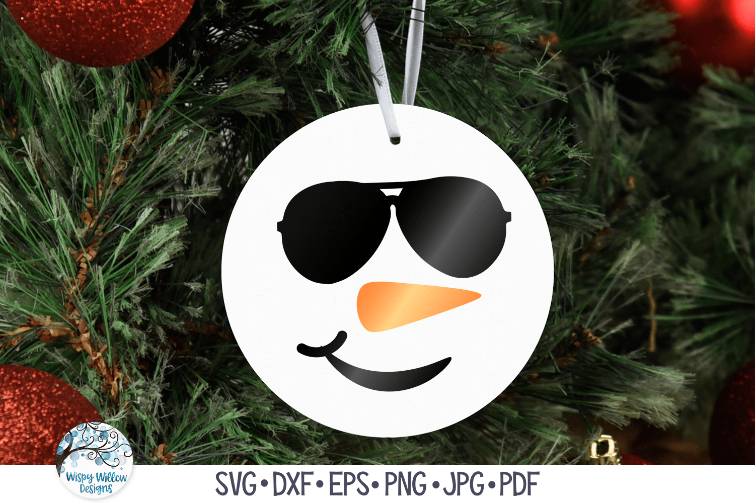 Winter Snowman Faces with Hat and Scarves SVG Bundle Wispy Willow Designs Company