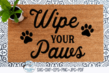 Wipe Your Paws Svg Wispy Willow Designs Company
