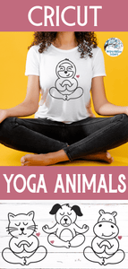Yoga Animals SVG Bundle | Cat Dog Sloth Fox Hippo Panda Bear Raccoon Wispy Willow Designs Company