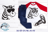 Zebra with Sunglasses SVG Wispy Willow Designs Company