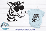 Zebra with Sunglasses SVG Wispy Willow Designs Company
